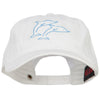 Dolphins Outline Embroidered Washed Cotton Cap