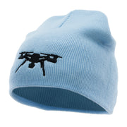 Drone Embroidered 8 inch Acrylic Short Beanie