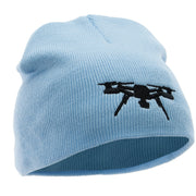 Drone Embroidered 8 inch Acrylic Short Beanie