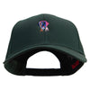 Colorful Dane Dog Embroidered Solid Cotton Twill Low Profile Snap Cap - Dk-Green OSFM