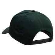 Colorful Dane Dog Embroidered Solid Cotton Twill Low Profile Snap Cap - Dk-Green OSFM