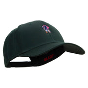 Colorful Dane Dog Embroidered Solid Cotton Twill Low Profile Snap Cap - Dk-Green OSFM