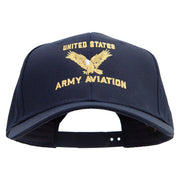 United States Army Aviation Embroidered Six Panels Pro Style Cap - Navy OSFM