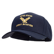 United States Army Aviation Embroidered Six Panels Pro Style Cap - Navy OSFM