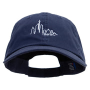 Berlin Skyline Embroidered Low Profile Dyed Cotton Twill Cap - Navy OSFM