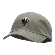 Hot Air Balloon Embroidered Low Profile Dyed Cotton Twill Cap