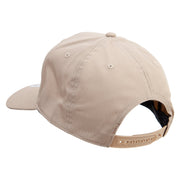 Music Art Embroidered Solid Cotton Twill Prostyle Cap - Khaki OSFM