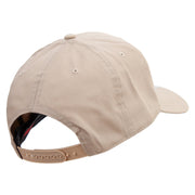 Music Art Embroidered Solid Cotton Twill Prostyle Cap - Khaki OSFM