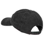 Dolphins Outline Embroidered Washed Cotton Cap