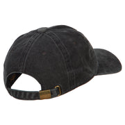 Dolphins Outline Embroidered Washed Cotton Cap