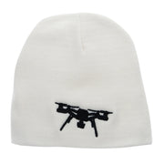 Drone Embroidered 8 inch Acrylic Short Beanie