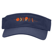 Skewered Food Embroidered Pro Style Cotton Twill Washed Visor - Navy OSFM