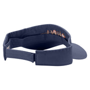 Skewered Food Embroidered Pro Style Cotton Twill Washed Visor - Navy OSFM