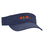 Skewered Food Embroidered Pro Style Cotton Twill Washed Visor - Navy OSFM