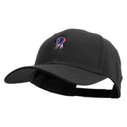 Colorful Dane Dog Embroidered Solid Cotton Twill Low Profile Snap Cap - Black OSFM