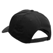 Colorful Dane Dog Embroidered Solid Cotton Twill Low Profile Snap Cap - Black OSFM