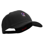 Colorful Dane Dog Embroidered Solid Cotton Twill Low Profile Snap Cap - Black OSFM