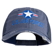 U.S. Air Force Roundel Embroidered Low Profile Special Cotton Mesh Cap - Navy OSFM