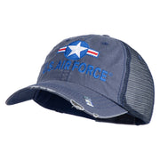 U.S. Air Force Roundel Embroidered Low Profile Special Cotton Mesh Cap - Navy OSFM