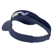 Air Force Veterans Embroidered Cotton Twill Sun Visor - Navy OSFM