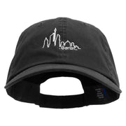 Berlin Skyline Embroidered Low Profile Dyed Cotton Twill Cap - Black OSFM