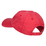 Dolphins Outline Embroidered Washed Cotton Cap