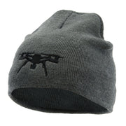 Drone Embroidered 8 inch Acrylic Short Beanie