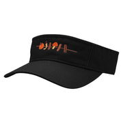 Skewered Food Embroidered Pro Style Cotton Twill Washed Visor - Black OSFM