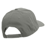 Colorful Dane Dog Embroidered Solid Cotton Twill Low Profile Snap Cap - Grey OSFM