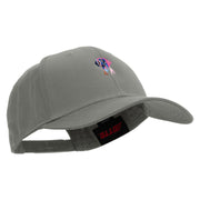 Colorful Dane Dog Embroidered Solid Cotton Twill Low Profile Snap Cap - Grey OSFM