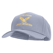 United States Army Aviation Embroidered Six Panels Pro Style Cap - Grey OSFM