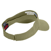 Air Force Veterans Embroidered Cotton Twill Sun Visor - Khaki OSFM