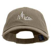 Berlin Skyline Embroidered Low Profile Dyed Cotton Twill Cap - Olive OSFM