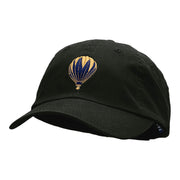 Hot Air Balloon Embroidered Low Profile Dyed Cotton Twill Cap