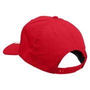 Music Art Embroidered Solid Cotton Twill Prostyle Cap - Red OSFM