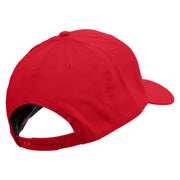 Music Art Embroidered Solid Cotton Twill Prostyle Cap - Red OSFM