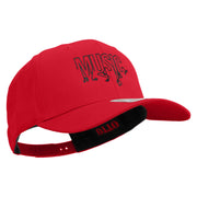 Music Art Embroidered Solid Cotton Twill Prostyle Cap - Red OSFM