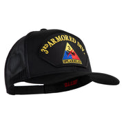 3rd Armored Division Spearhead Patched Solid Cotton Twill Mesh Prostyle Cap - Black OSFM