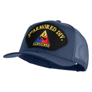 3rd Armored Division Spearhead Patched Solid Cotton Twill Mesh Prostyle Cap - Navy OSFM