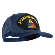 3rd Armored Division Spearhead Patched Solid Cotton Twill Mesh Prostyle Cap - Navy OSFM