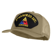3rd Armored Division Spearhead Patched Solid Cotton Twill Mesh Prostyle Cap - Khaki OSFM