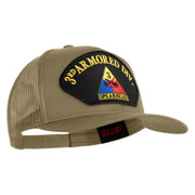 3rd Armored Division Spearhead Patched Solid Cotton Twill Mesh Prostyle Cap - Khaki OSFM