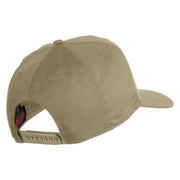 USS John F. Kennedy Serve with Courage CVN 79 Blue Patched Solid Cotton Twill 5 Panel Prostyle Snap Cap - Khaki OSFM
