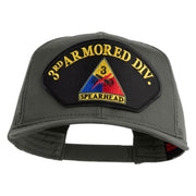 3rd Armored Division Spearhead Patched Solid Cotton Twill Mesh Prostyle Cap - Grey OSFM