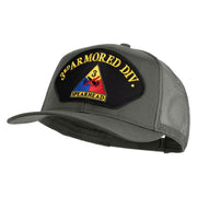 3rd Armored Division Spearhead Patched Solid Cotton Twill Mesh Prostyle Cap - Grey OSFM