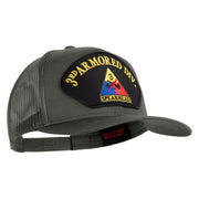 3rd Armored Division Spearhead Patched Solid Cotton Twill Mesh Prostyle Cap - Grey OSFM