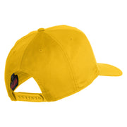 USS John F. Kennedy Serve with Courage CVN 79 Blue Patched Solid Cotton Twill 5 Panel Prostyle Snap Cap - Yellow OSFM