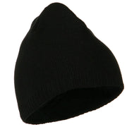 Decorative Ribbed Short Beanie