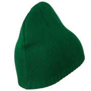 Decorative Ribbed Short Beanie