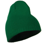 Decorative Ribbed Short Beanie